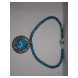 Sterling Turquoise Necklace and Pendant