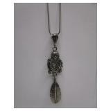 Sterling Necklace with Signed Story Teller Pendant