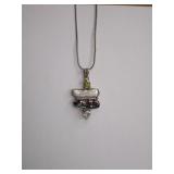 Sterling Chain with Mother of Pearl, Citrine and