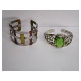 2) Sterling Cuff Bracelets