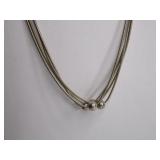 Sterling Four Strand Necklace