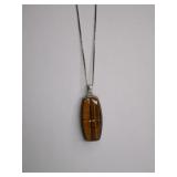 Carolyn Pollack Tiger Eye Pendant with Sterling
