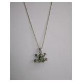 Sterling Chain with Turquoise and Opal Pendant