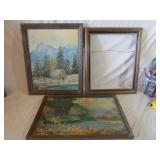 Original Painting with Story, Scenic Print, Frame