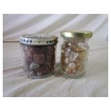 2) Jars of Polished Rocks