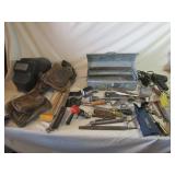 Welding Helmet, Toolbox, Tools