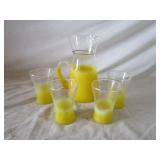 Vintage Blendo Glass Pitcher and Tumblers