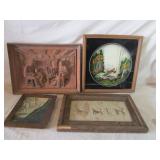 Wood and Stone Pictures, Glass Deer Picture