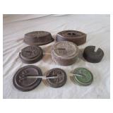 Antique Sad Irons and Scale Weights