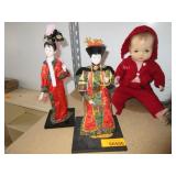 Oriental Dolls and "Judy" Plastic Doll