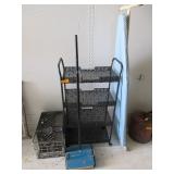 Kitchen Storage Cart with Wheels, Milk Crates,