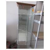 Glass Display Case with Mirrored Back
