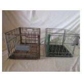 2) Vintage Wire Milk Crates