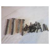 Railroad Spikes, Square and Numbered Nails