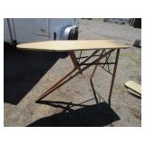 Vintage Wood Ironing Board with Iron Rest