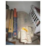 Rolls of Pale Yellow Floral Wallpaper, Short-