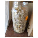 Glass Jar of Quartz Points
