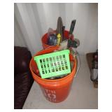 2) Five Gallon Buckets with Saw Blades, Hand Tools