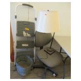 Cosco Step Stool, Lamp, Mop Bucket,