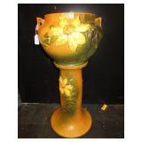 1940s Roseville Clematis And Jardiniere Pedestal