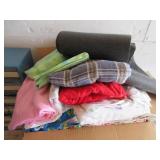 Large Box of Older Style Fabrics for Crafting
