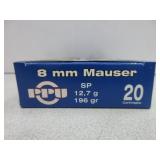 PPU 8 mm Mauser Ammo