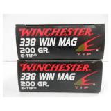 2) Boxes Winchester 338 Win Mag Ammo