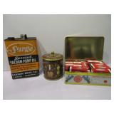 Vintage Metal Canisters and Spice Tins
