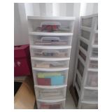 Plastic Storage Drawers With Variety Craft Items