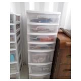 Plastic Storage Drawers With Variety Craft Stamps