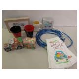 Easter Towels, String Lights, Buckets, Decor