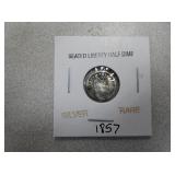 1857 Seated Liberty Half Dime
