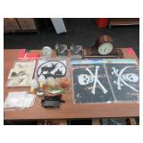 Seth Thomas Mantle Clock, Pirate Flags, Metal Elk