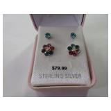 2 Pair Sterling Silver Earring Set
