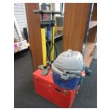 Shop Vac, Air Pump, Tool Box With Contents