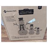 3 Piece Twinkling Snowman Family