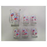 Pepsi Glass Pitcher With 5) Pepsi Glasses