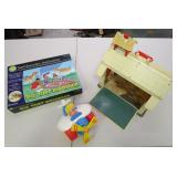 1980 Fisher Price Toy Plane, School House, Dig