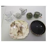Pie Plates, Cream And Sugar Dishes