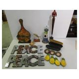 Peace Signs, Wooden Bowls, Lighthouse,