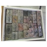 Decorative Stone Slabs with Bird and Soccer