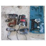 Makita Nail Gun With Case, Ryobi Orbital Sander