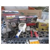ShopMate 5 Inch Grinder, WalBoard Spray Gun,