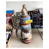 Large Tankard with Native American Design