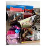 Assorted Barbies, Play Sets, Clothes,