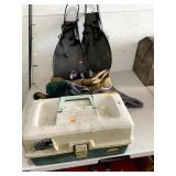 Tacklebox with Fishing Equipment, Flippers, Head-