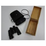 Stellar 8x50 Binoculars and Case, Wooden Box