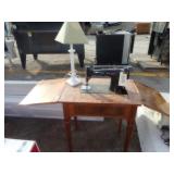 Singer Sewing Machine Table and Lamp
