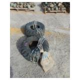 2) ATV tires and Chains