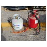 Propane Tanks with Weed Burning Torches